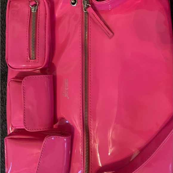 Matt & Nat Hot Pink Purse - 12x5.5 Barbie doll pink with lots of pockets. - Picture 11 of 11